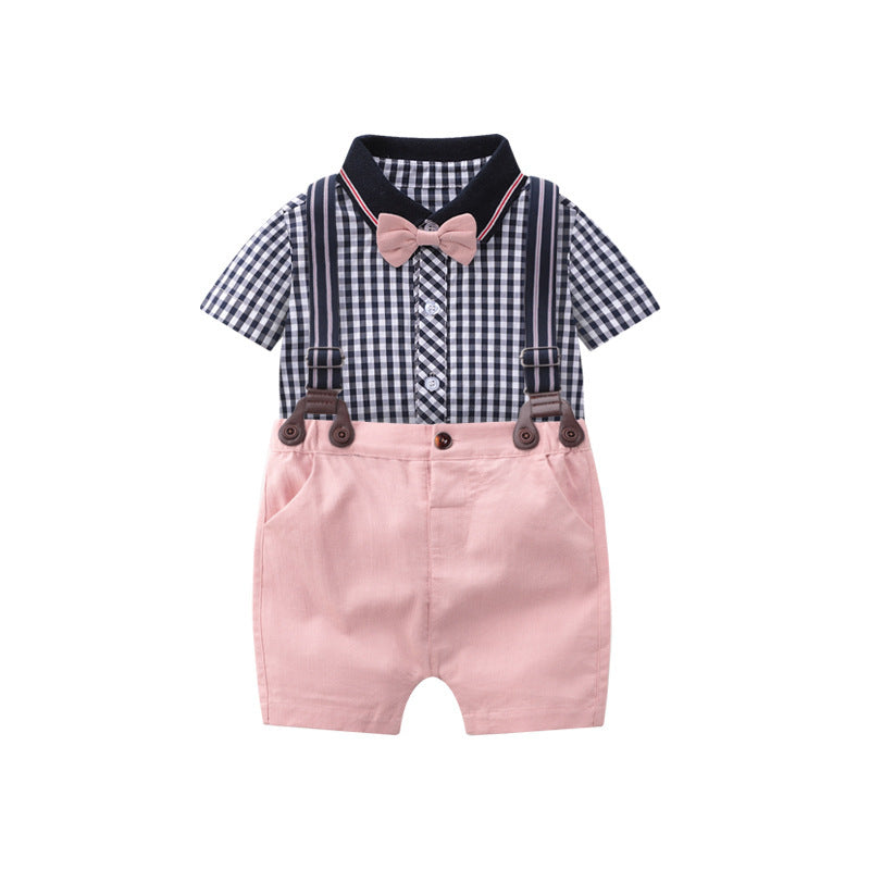 Benjamin Baby Romper Two Piece Set