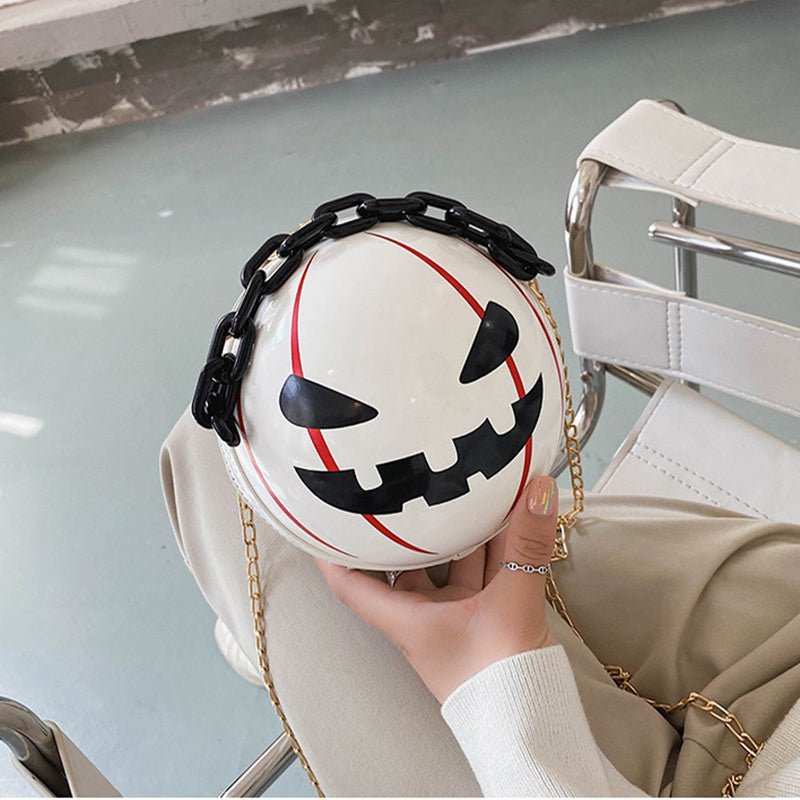 Amanda Halloween Pumpkin Ball Handbags With Chain - AZVA