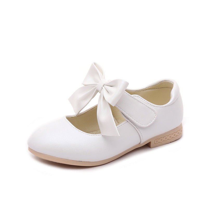 Roselyn Leather Bowknot Shoes - AZVA