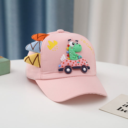 Kids Dinosaur Embroidered Cap