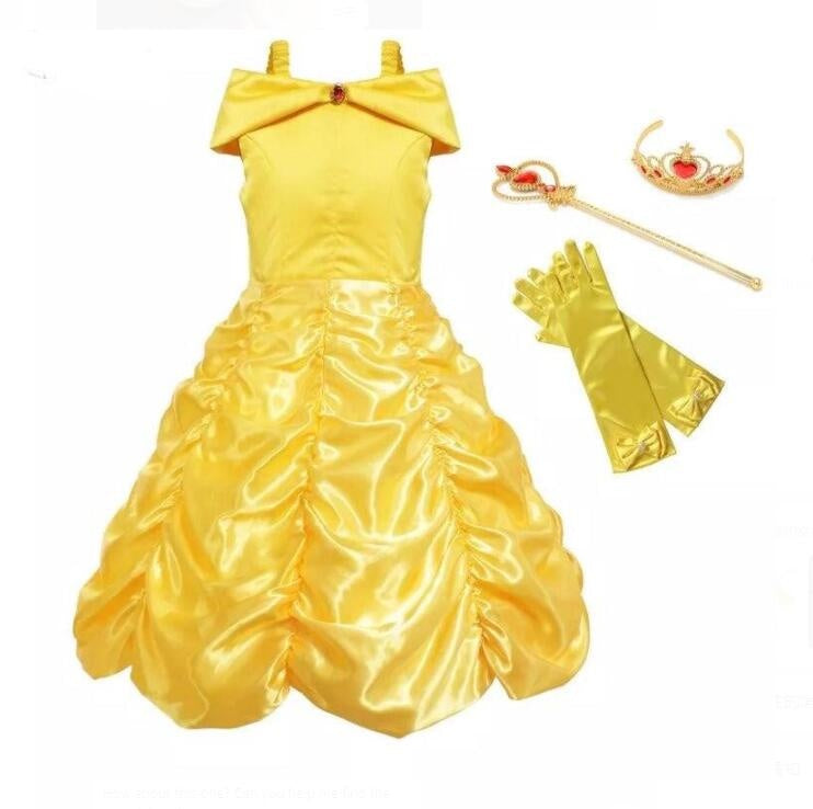 Beauty And the Beast Bow Princess Dress Set