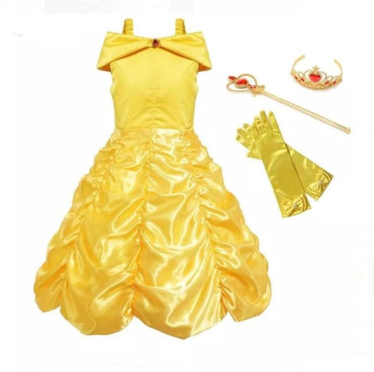Beauty And the Beast Bow Princess Dress Set