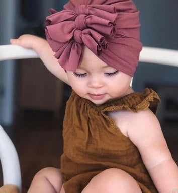 Dawn Pleated Bowknot Baby Hat