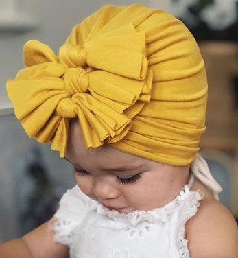 Dawn Pleated Bowknot Baby Hat