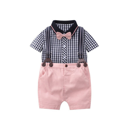 Benjamin Baby Romper Two Piece Set - AZVA