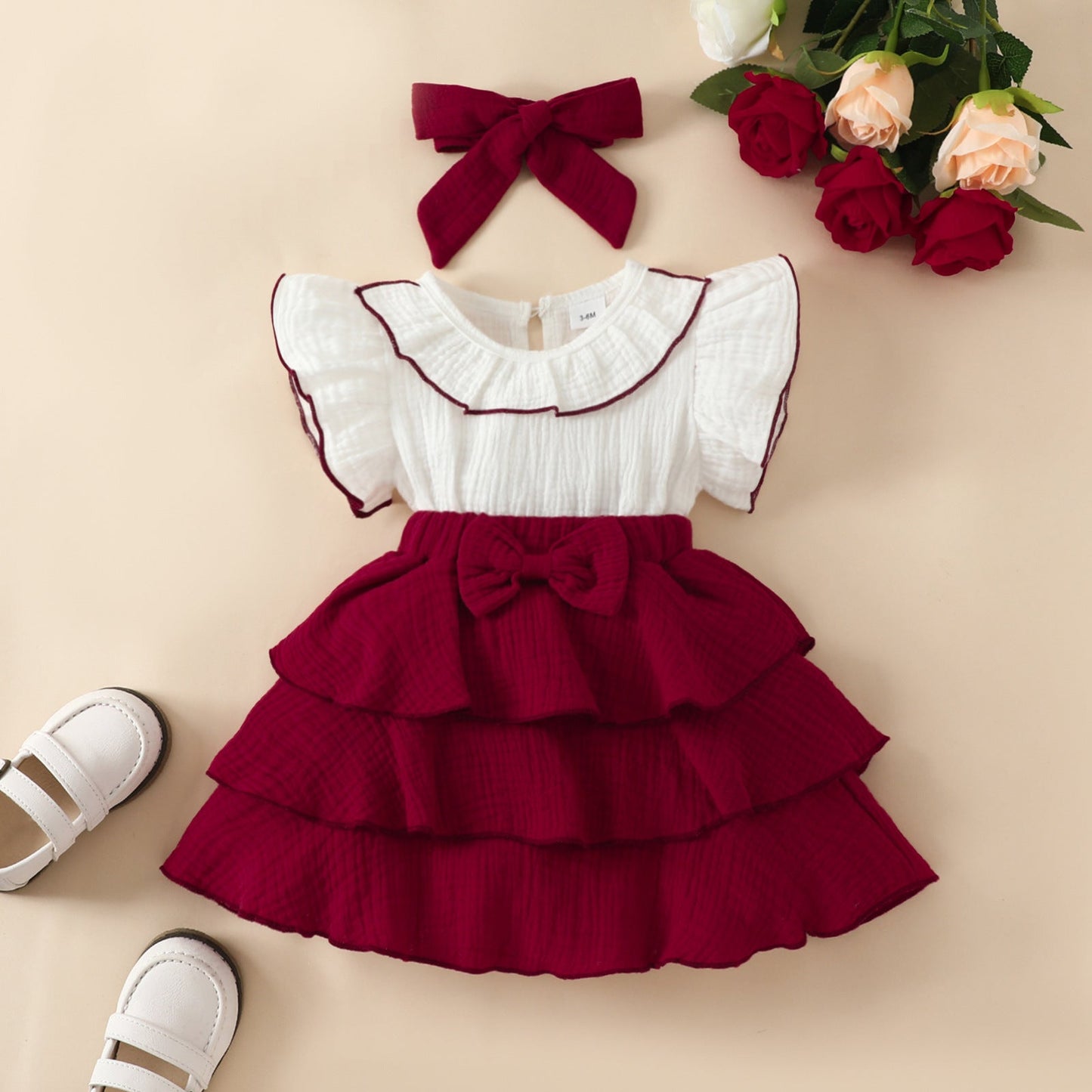 Deanne Bow Cake Dress - AZVA