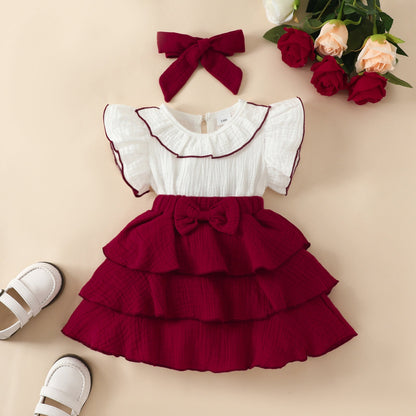 Deanne Bow Cake Dress - AZVA