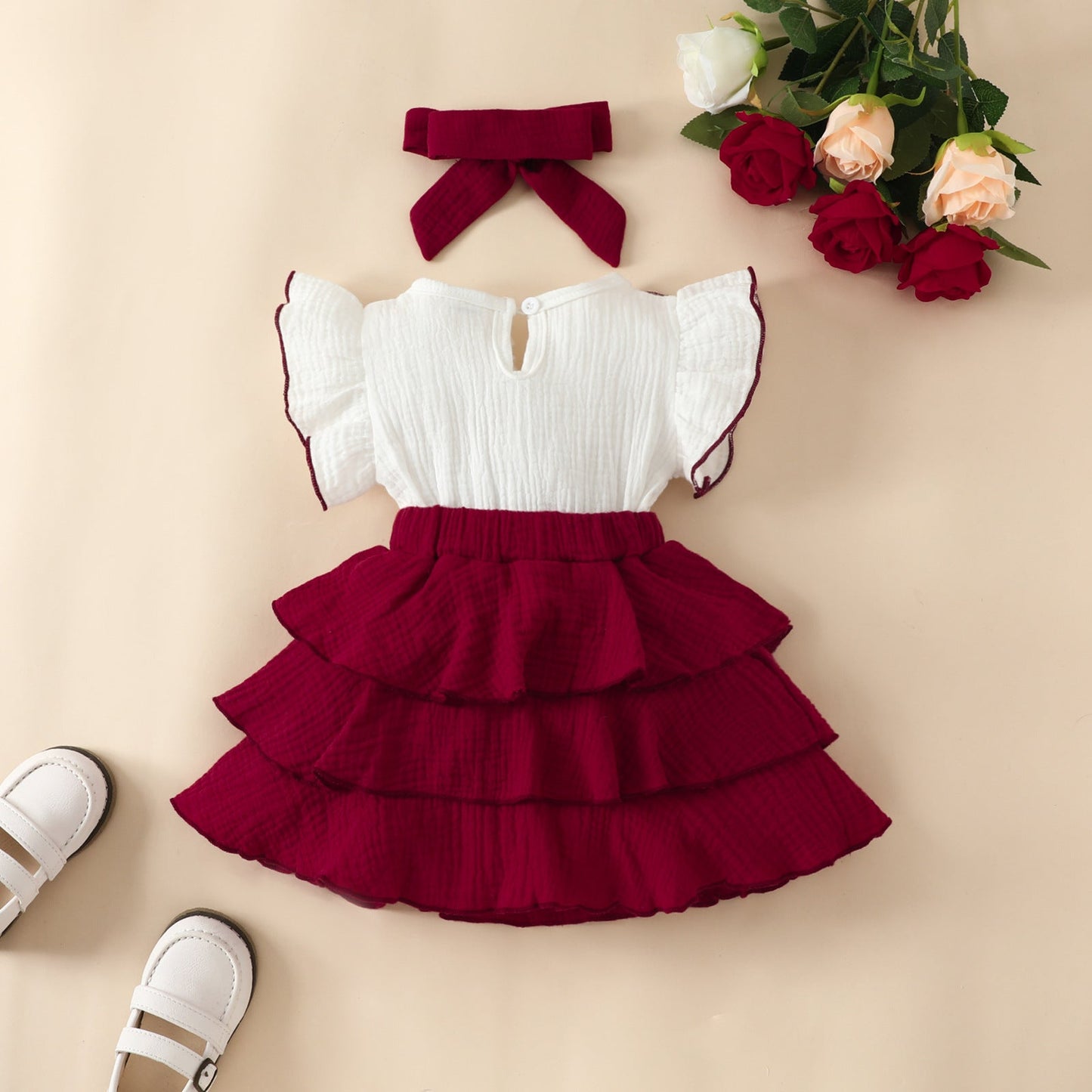 Deanne Bow Cake Dress - AZVA
