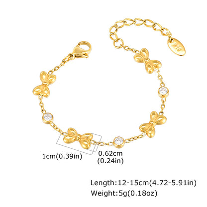 Devine Stainless Steel Cross Chain Golden Bracelet - AZVA