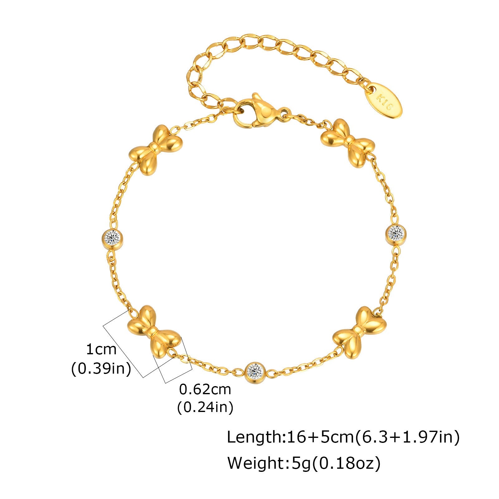 Devine Stainless Steel Cross Chain Golden Bracelet - AZVA
