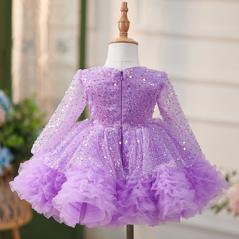 Erine Purple Tulle Dress - AZVA