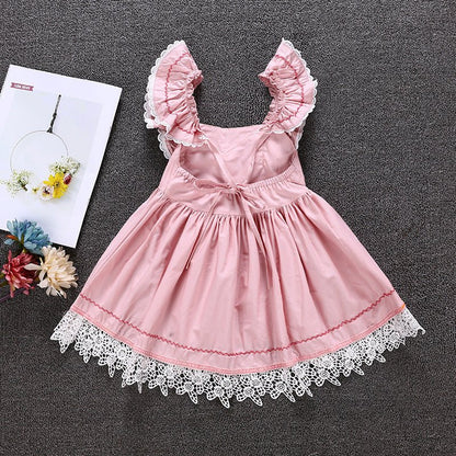 Fatima Short Sleeve Lace Sweet Slim Dress - AZVA