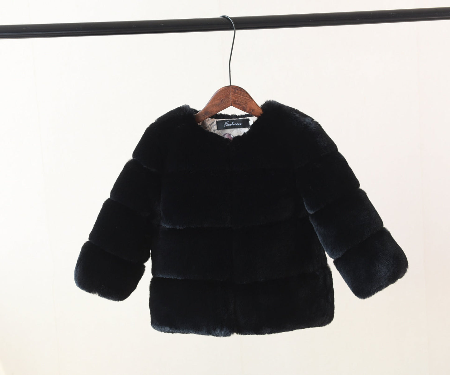 Faux Fur Middle And Large Girls Top Coat - AZVA