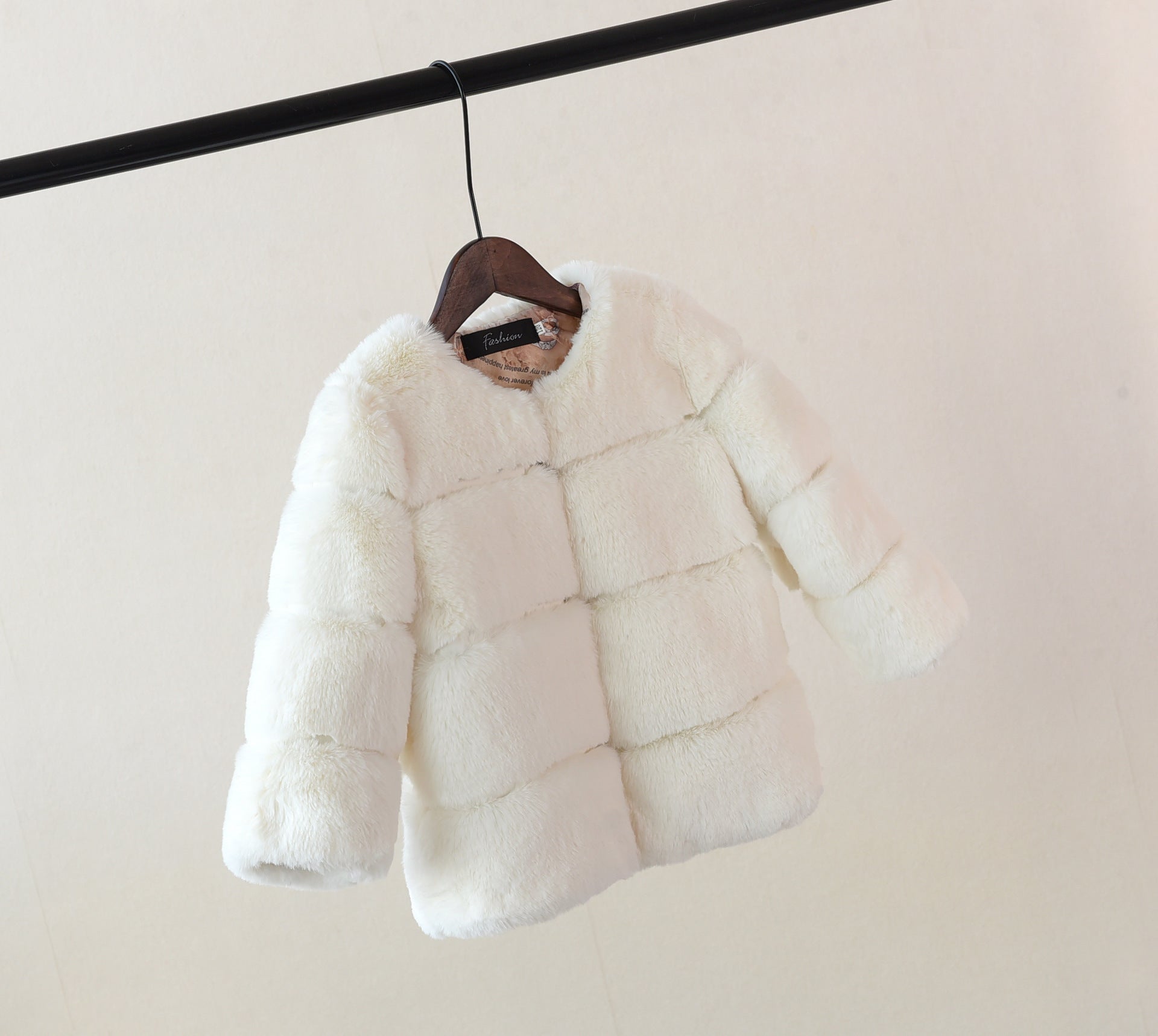 Faux Fur Middle And Large Girls Top Coat - AZVA