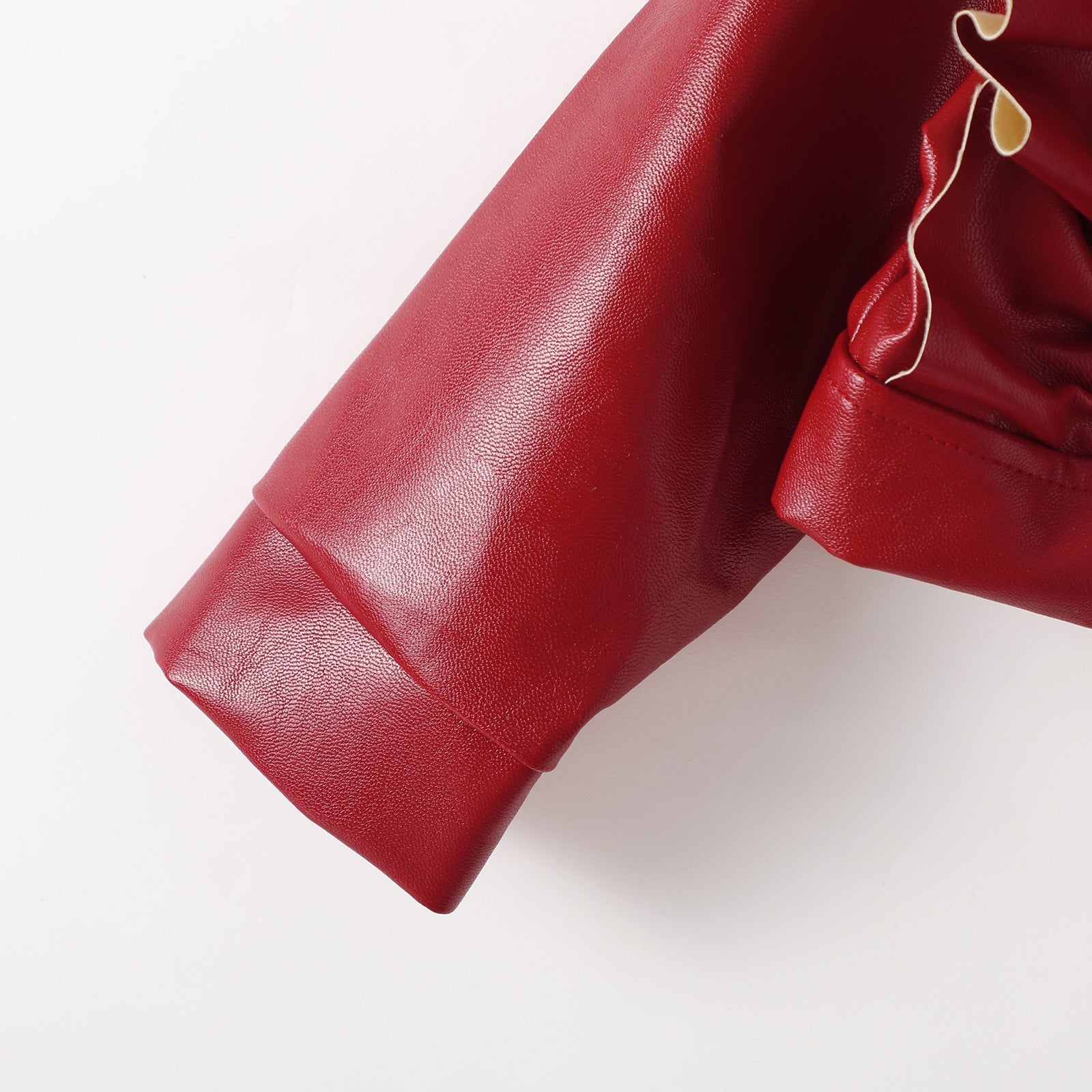 Judy Ruffle Leather Jacket - AZVA