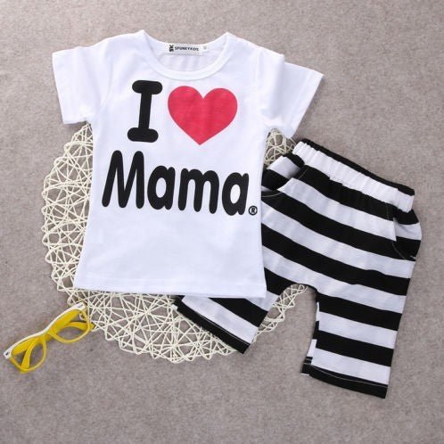 Mama/Papa T-shirt Pants Set - AZVA