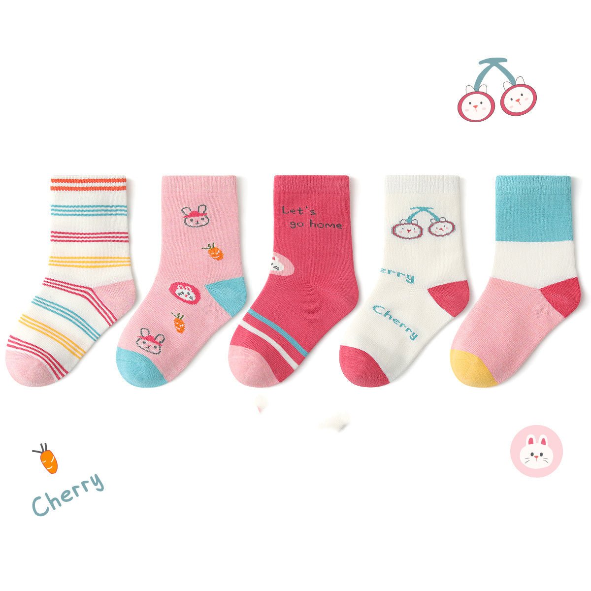 Martha Printed Cotton Socks - AZVA