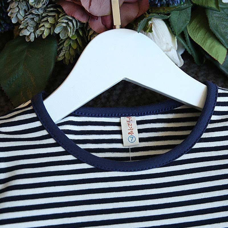 Nicola Casual Striped Denim Strap Dress - AZVA
