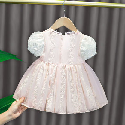 Sandra Round Neck Baby Dress - AZVA