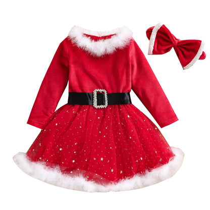 Santa Girl Kids Dress - AZVA