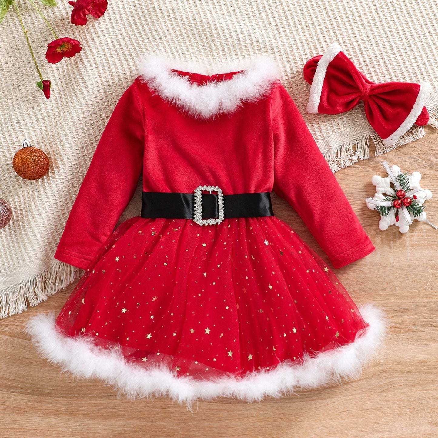 Santa Girl Kids Dress - AZVA