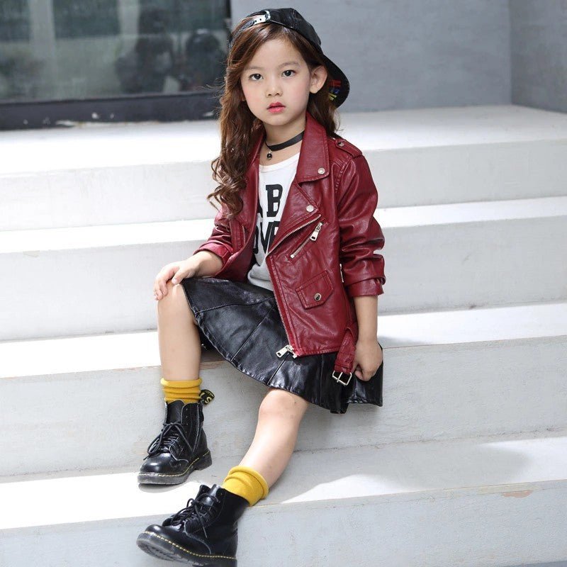 Sierra Red Leather Jacket - AZVA