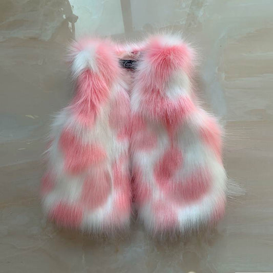 Zebby Girls Faux fur Vest Coat - AZVA